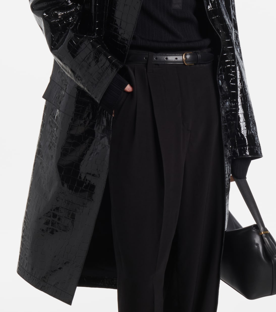 Abrigo de piel efecto cocodrilo | Toteme