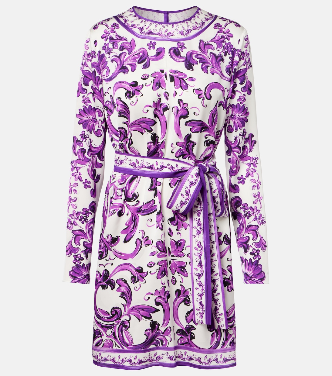 Majolica silk-blend minidress  | Dolce&Gabbana