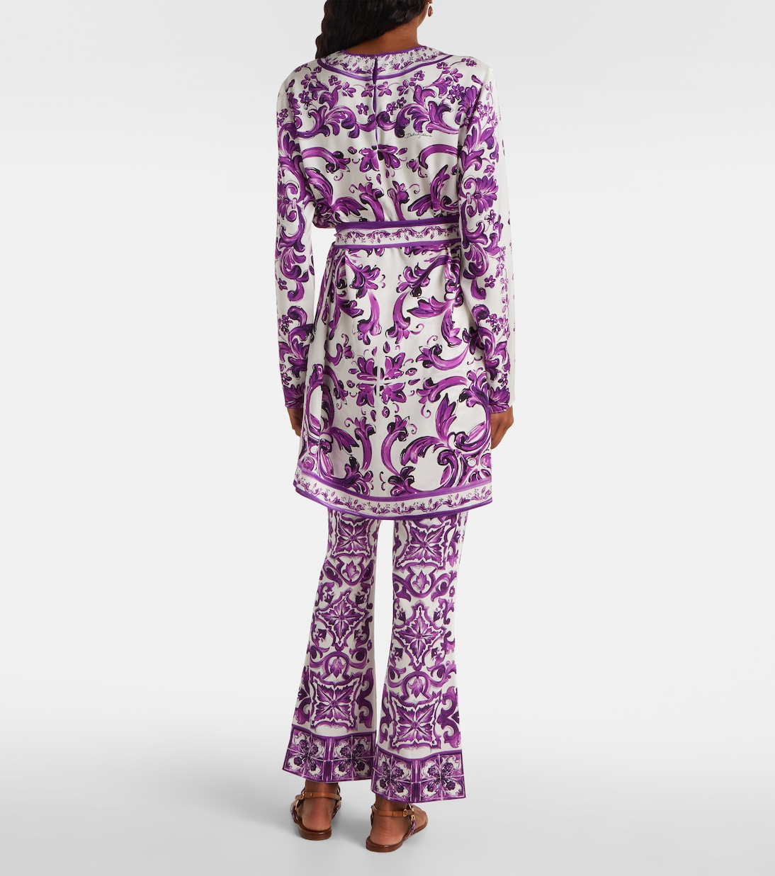 Majolica silk-blend minidress  | Dolce&Gabbana