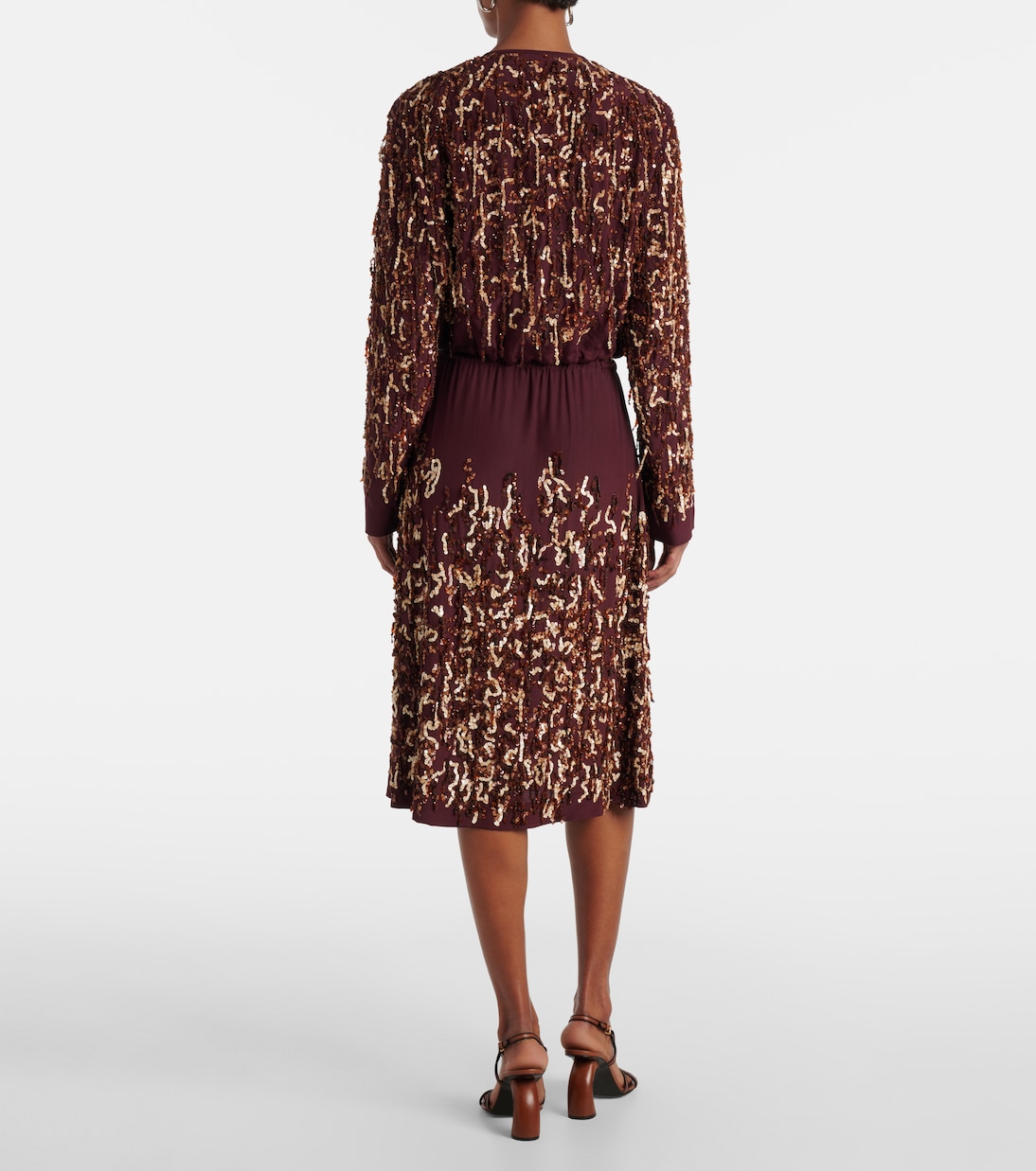 Midirock aus Seide mit Pailletten | Dries Van Noten