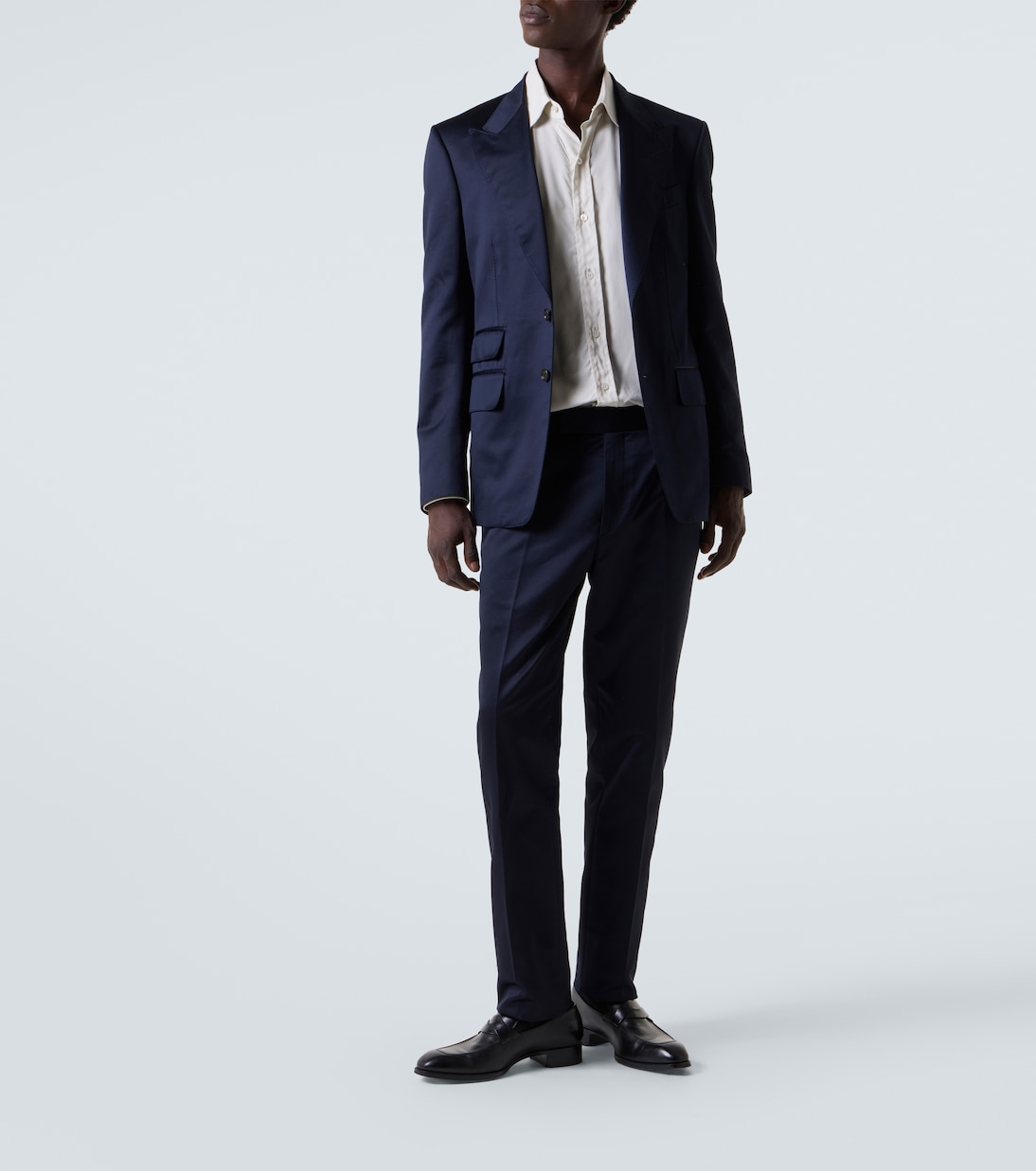 Pantaloni da abito Shelton in raso di cotone | Tom Ford