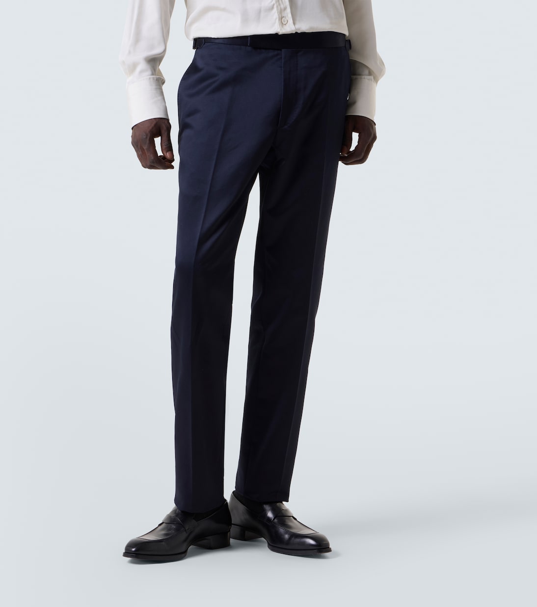 Pantaloni da abito Shelton in raso di cotone | Tom Ford