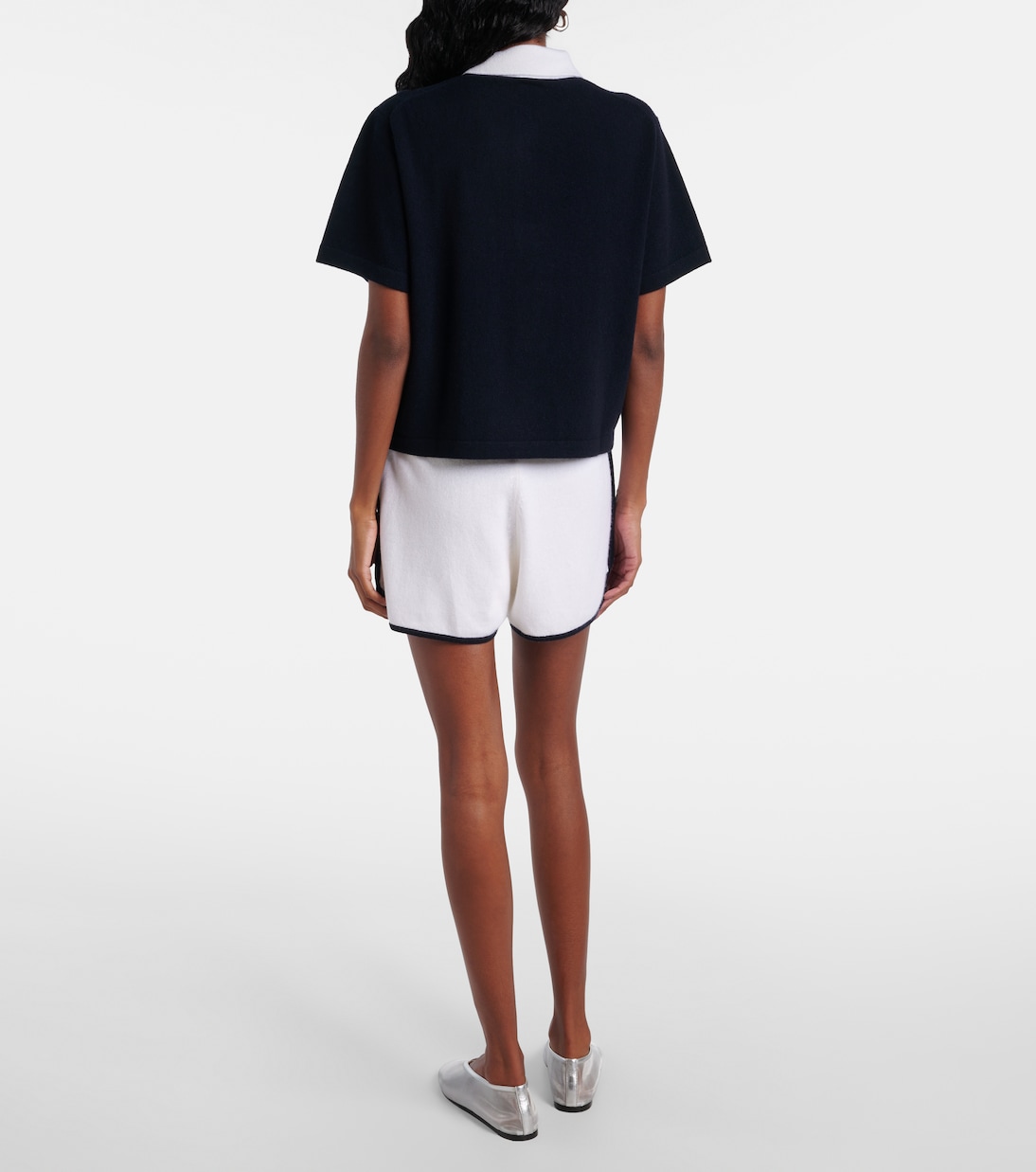Cropped cashmere polo shirt | Jardin des Orangers