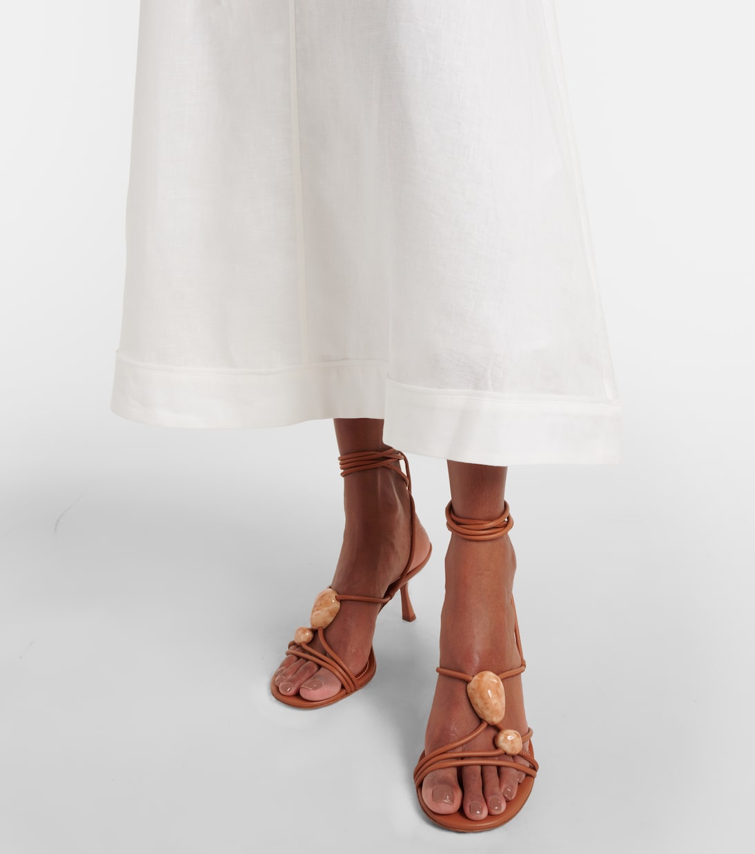 Rhiannon ruffled linen midi dress | Zimmermann