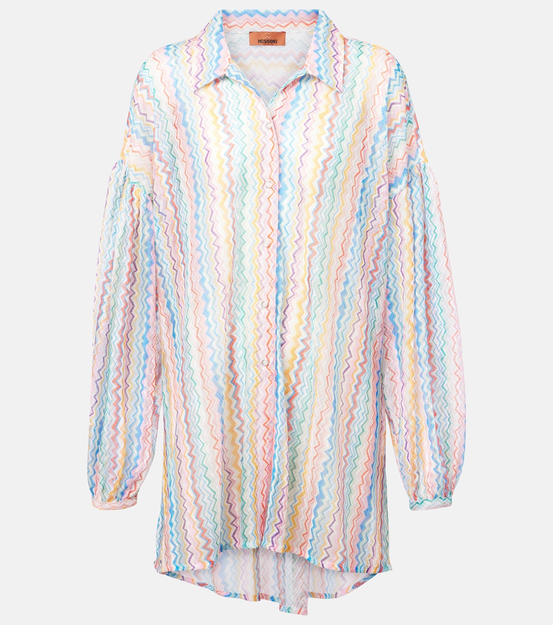 Oversize-Hemd aus Häkelstrick | Missoni