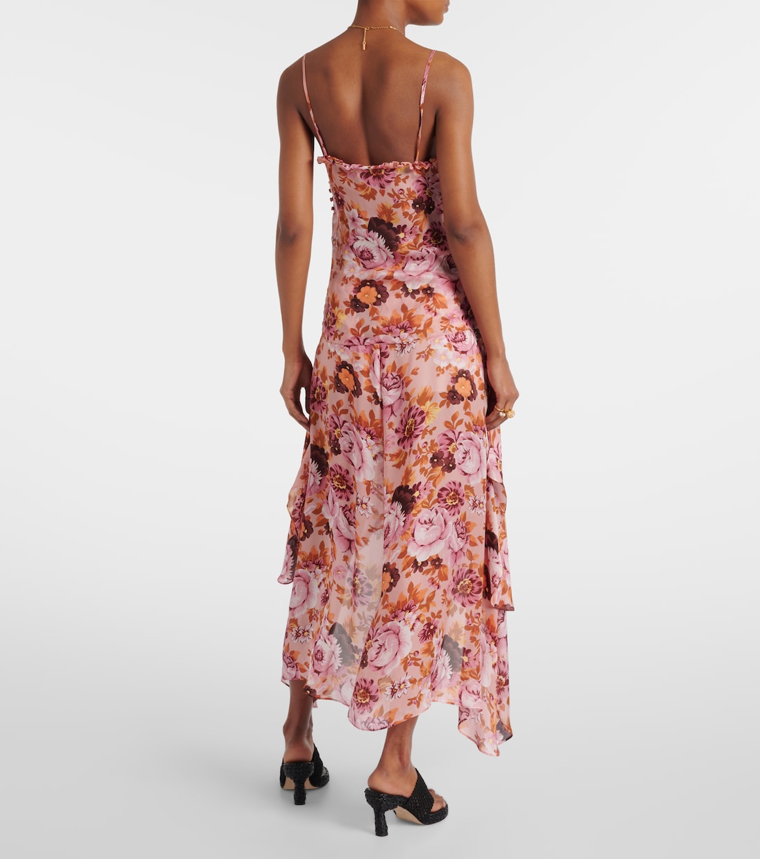 Ruched floral silk camisole | Chloé