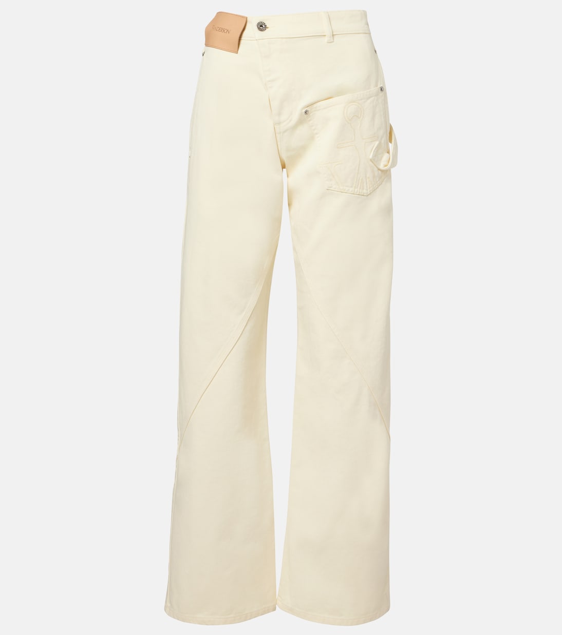 拧绕高腰阔腿牛仔裤 | JW Anderson