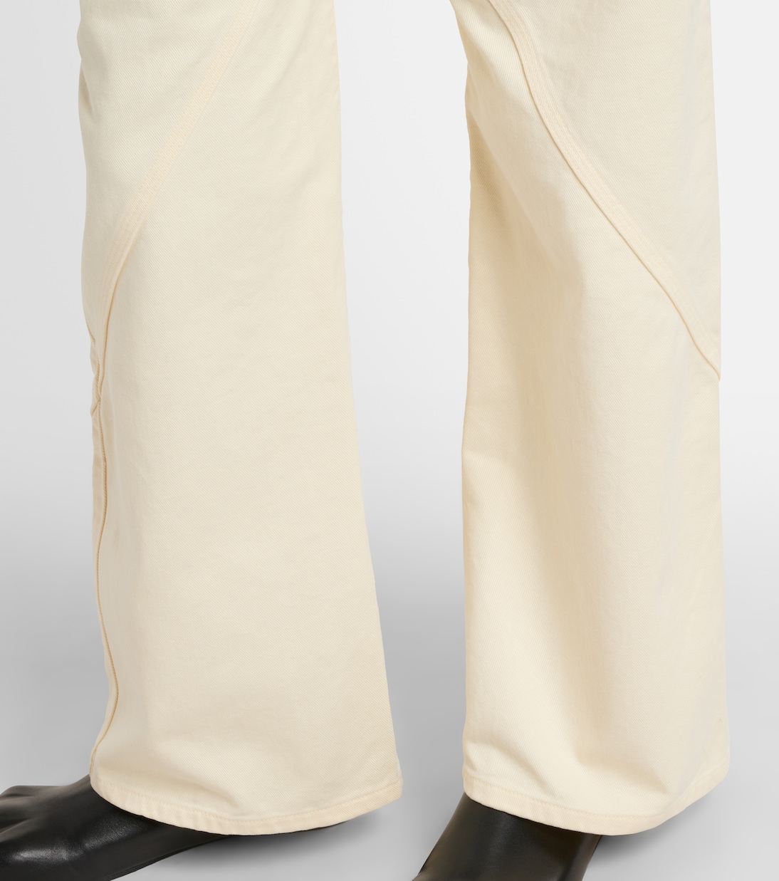 拧绕高腰阔腿牛仔裤 | JW Anderson