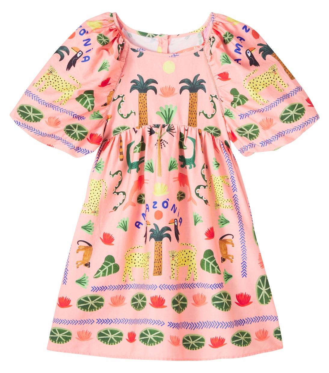 Lenço Animalia printed cotton dress | Fábula