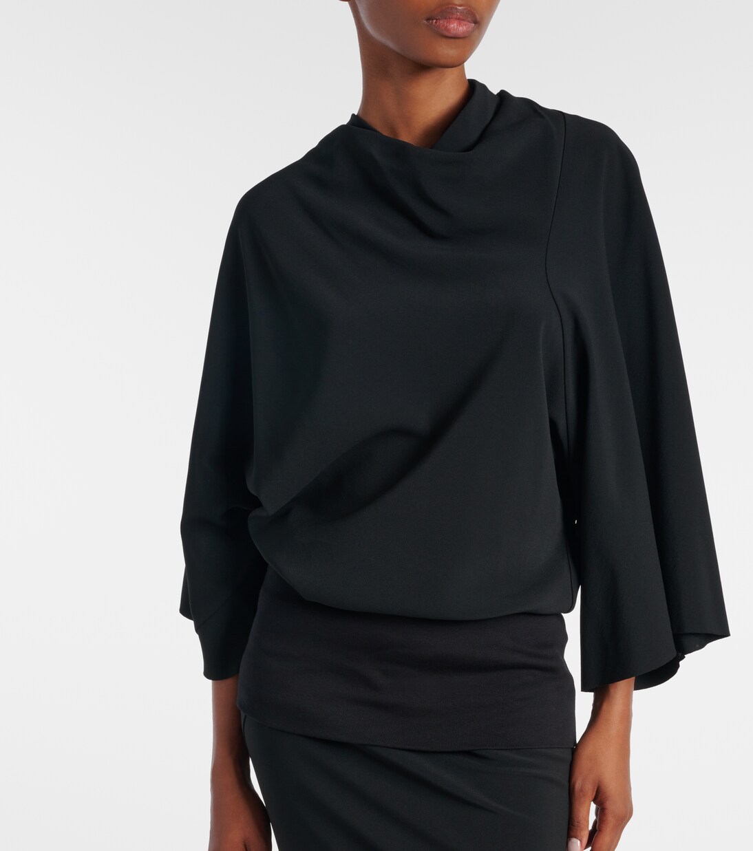 Draped charmeuse top | Rick Owens