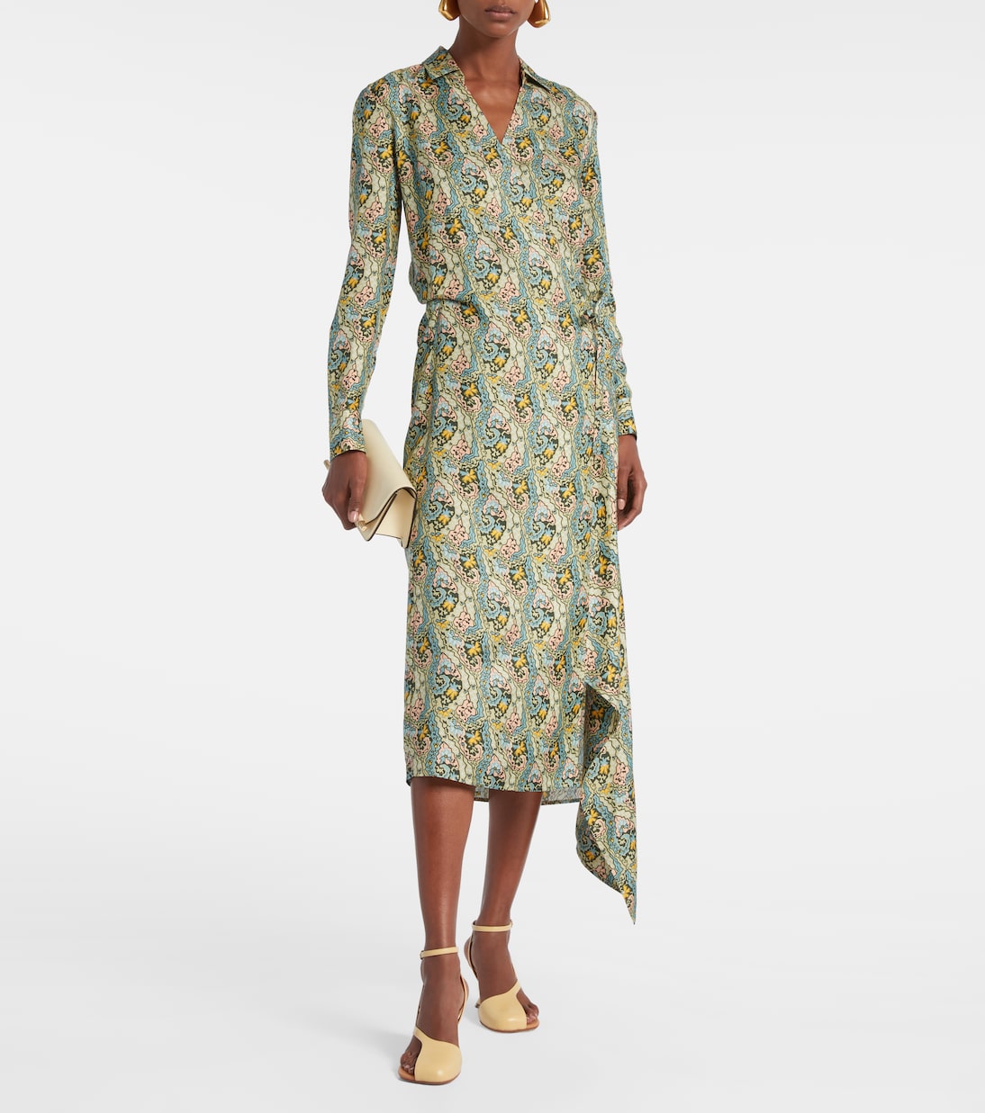 Wickelkleid aus Seidensatin | Tory Burch