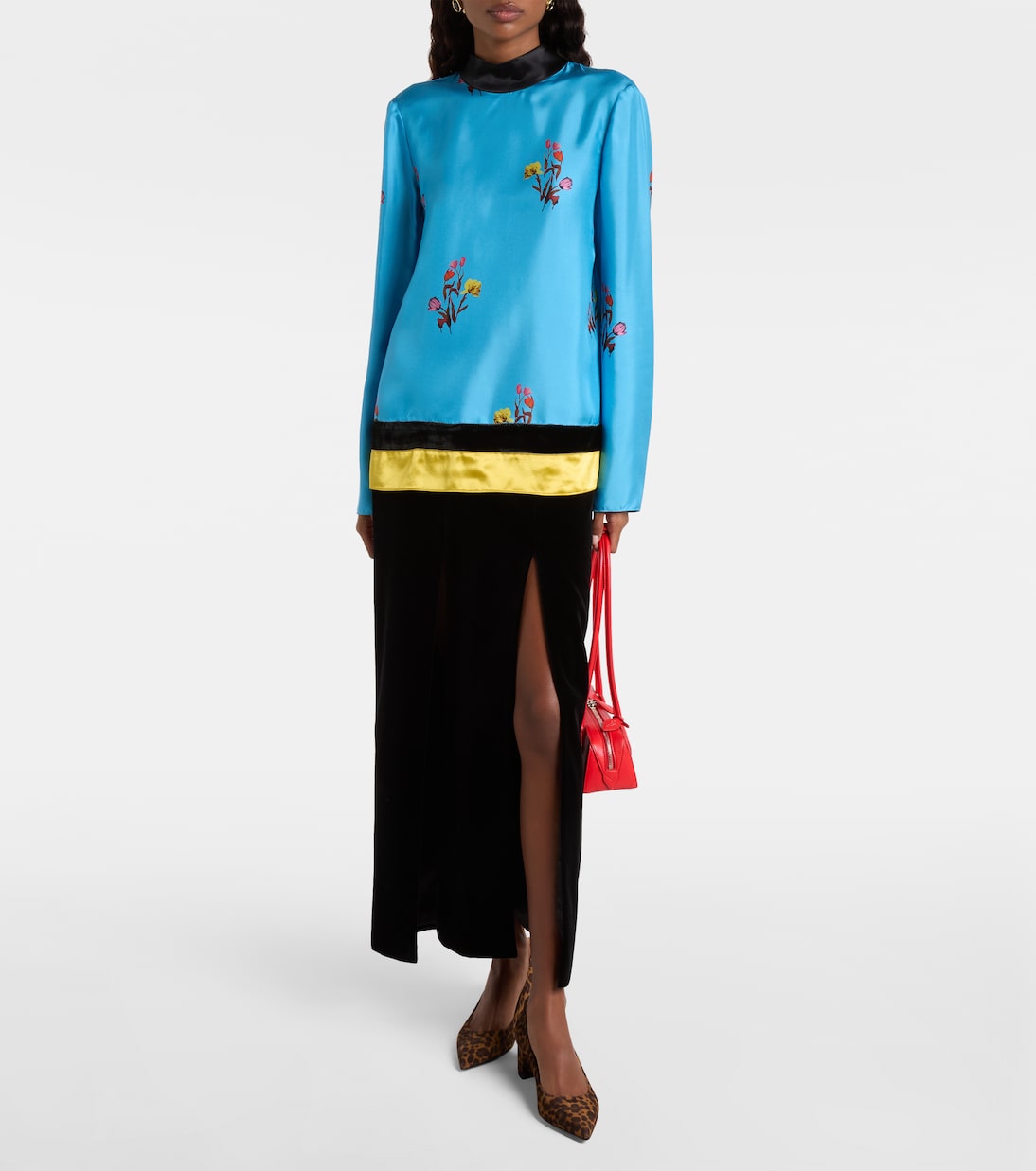 Bedruckte Pumps Piper 45 aus Veloursleder | Gianvito Rossi