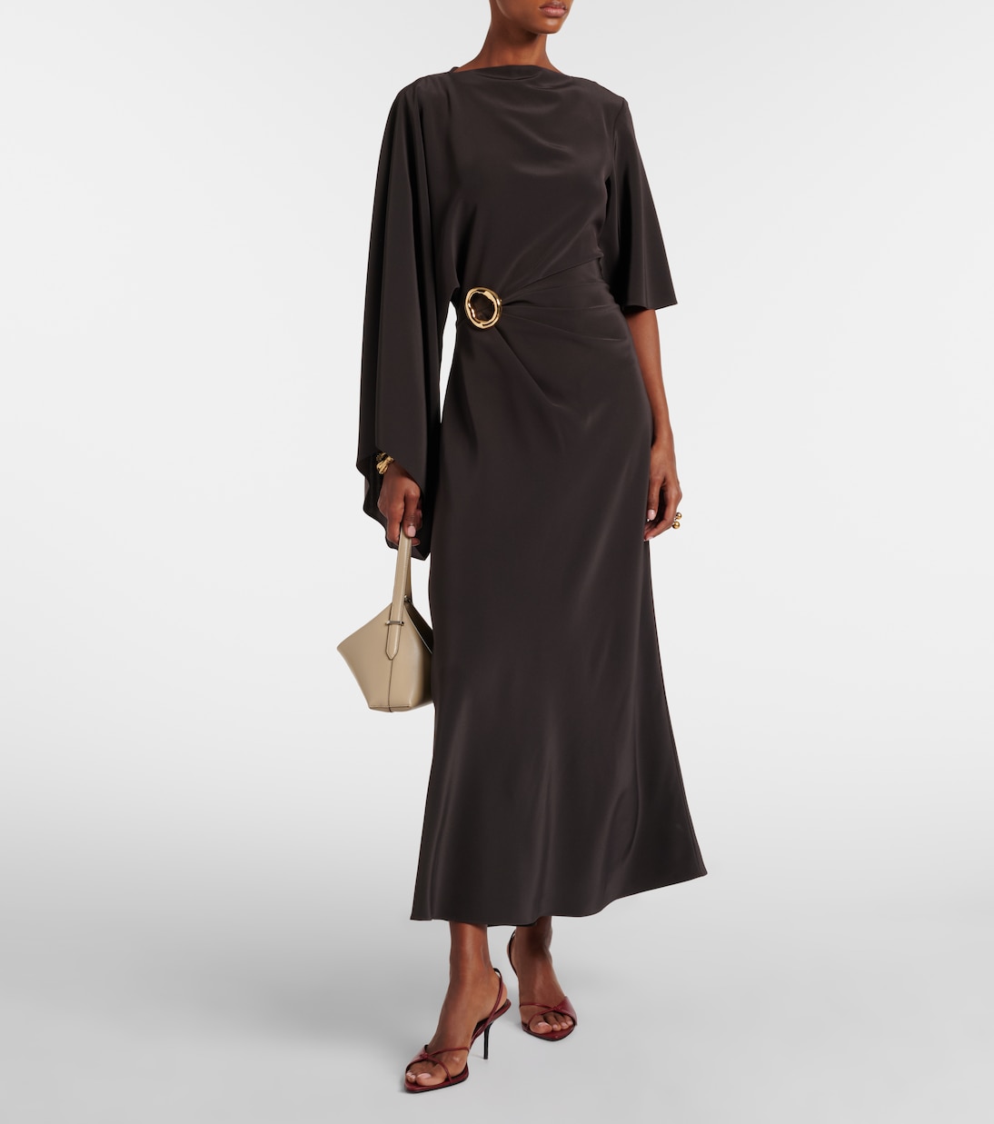 Robe midi Joya en satin | Joseph