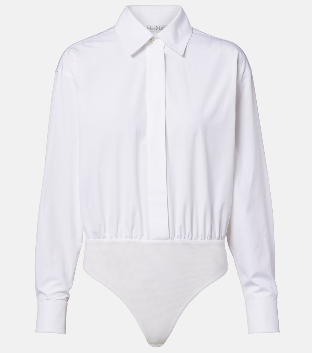 Aere cotton poplin and tulle bodysuit | Max Mara