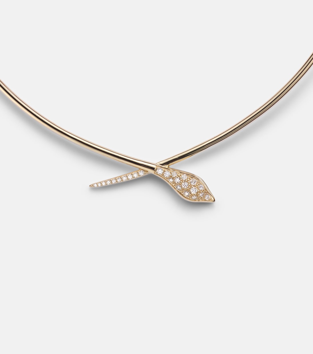 Snake 14kt gold choker with diamonds | Sydney Evan