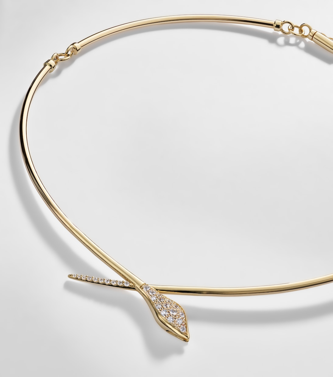Snake 14kt gold choker with diamonds | Sydney Evan