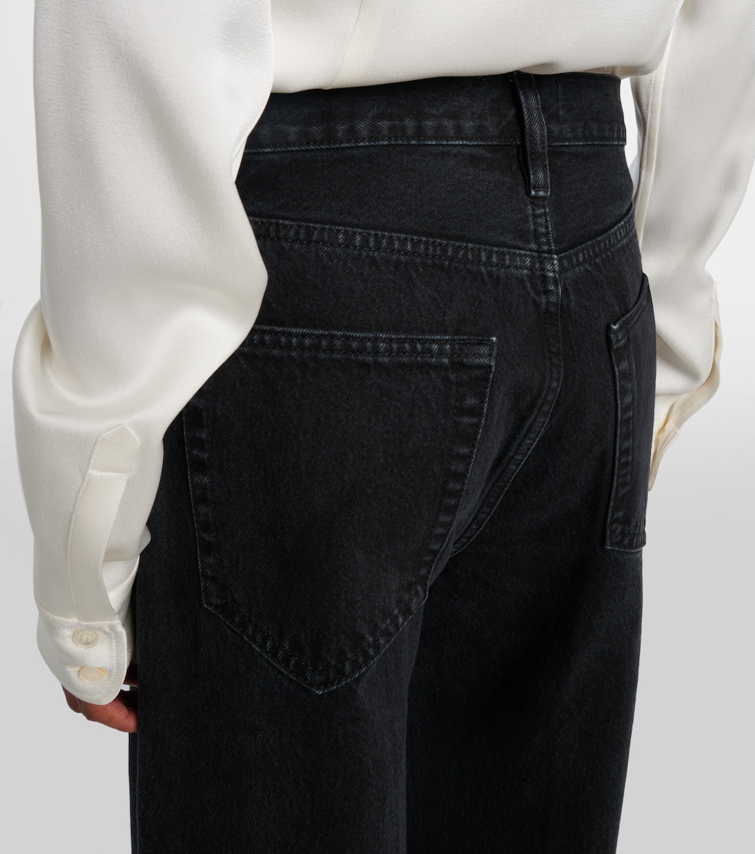 The Collegiate中腰阔腿牛仔裤 | Frame