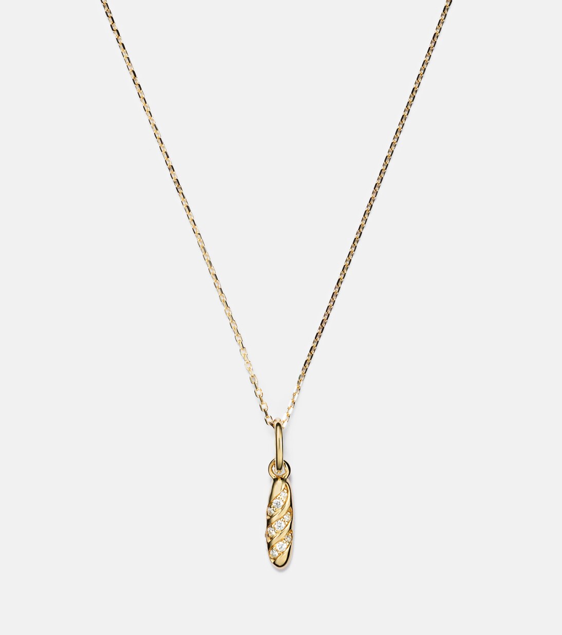 14kt gold pendant necklace with diamonds  | Stone and Strand