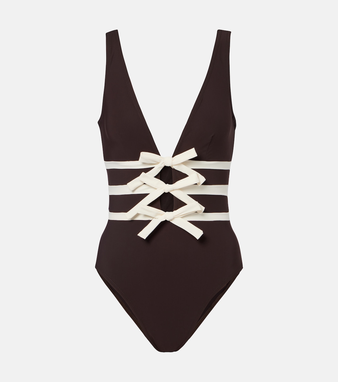 Lenora bow-detail swimsuit | Karla Colletto