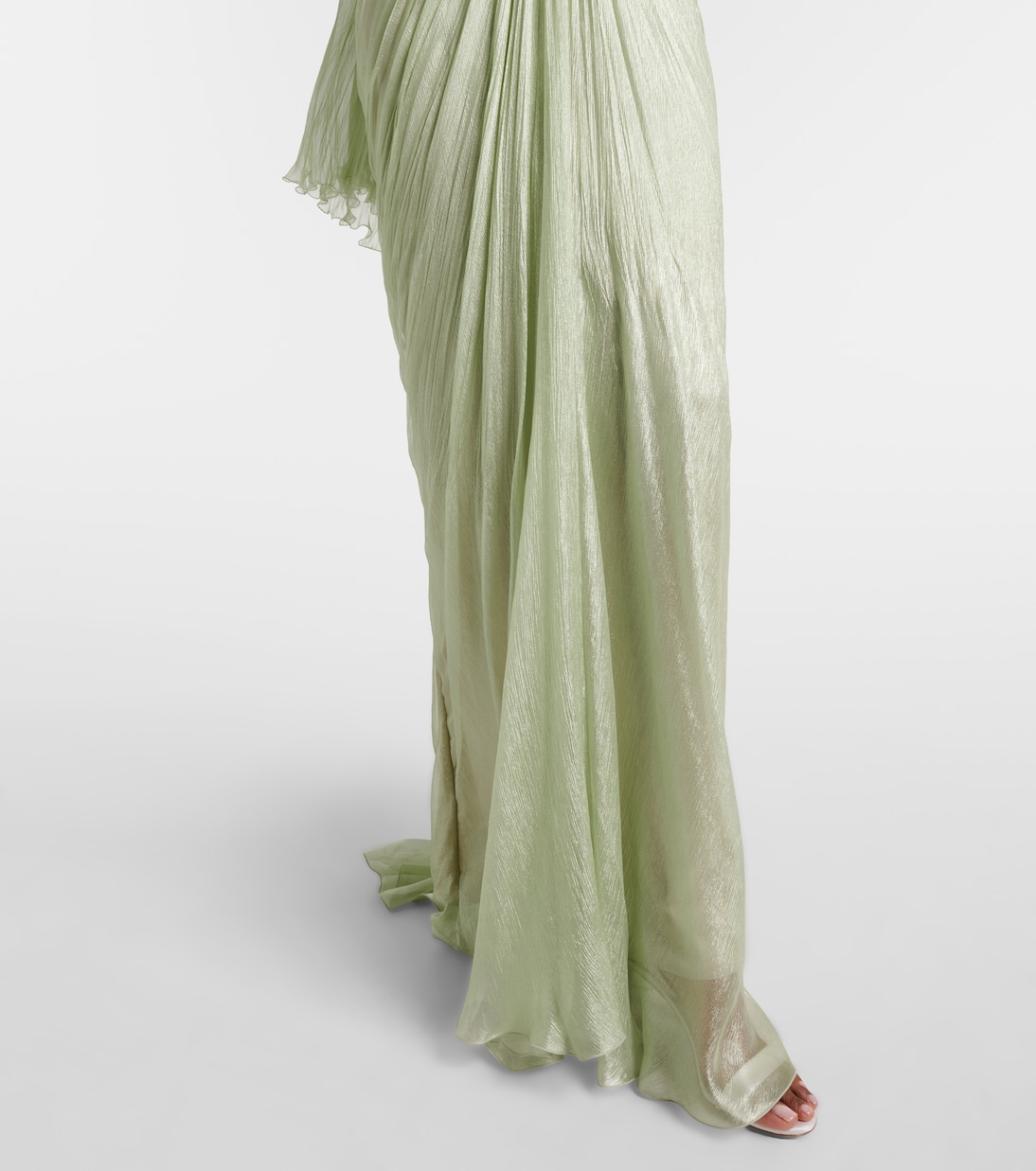 Cassandra caped silk muslin gown | Maria Lucia Hohan