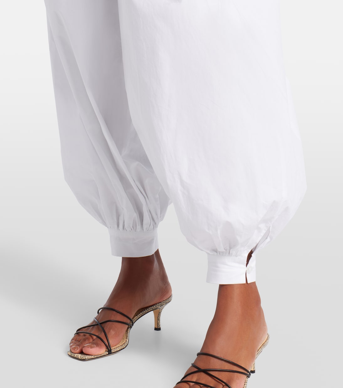 Pantalon ballon Nicola en popeline de coton à taille haute | Rotate