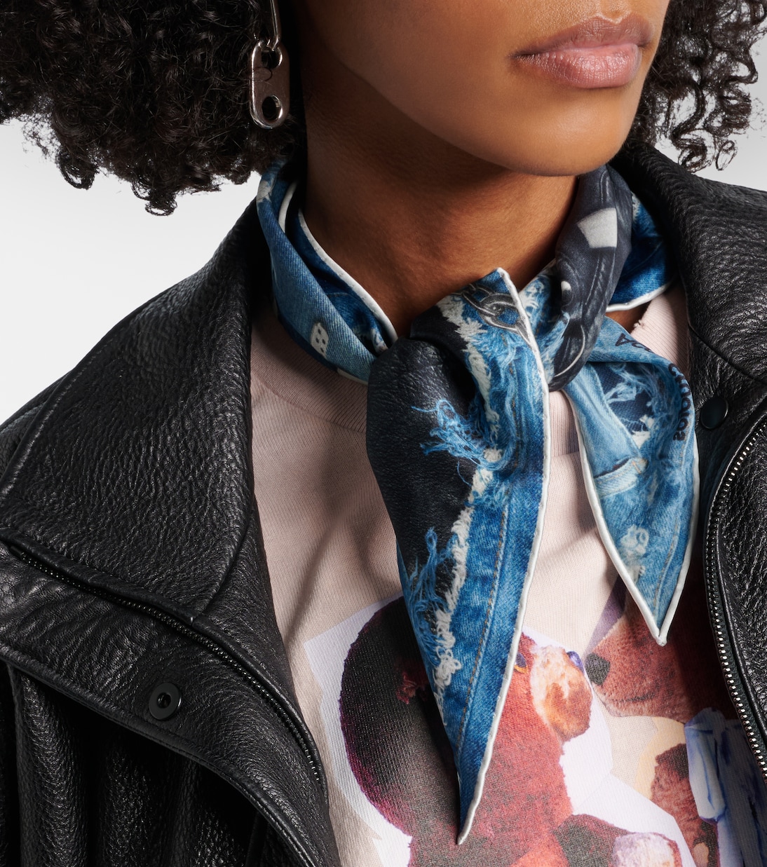 Trompe-l’œil silk scarf | Acne Studios