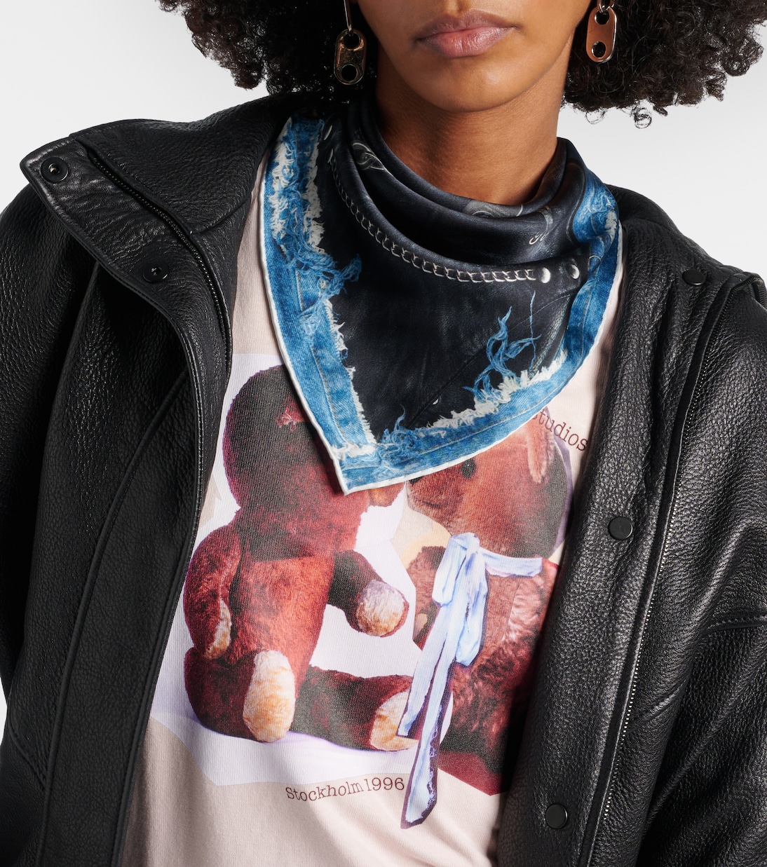 Trompe-l’œil silk scarf | Acne Studios