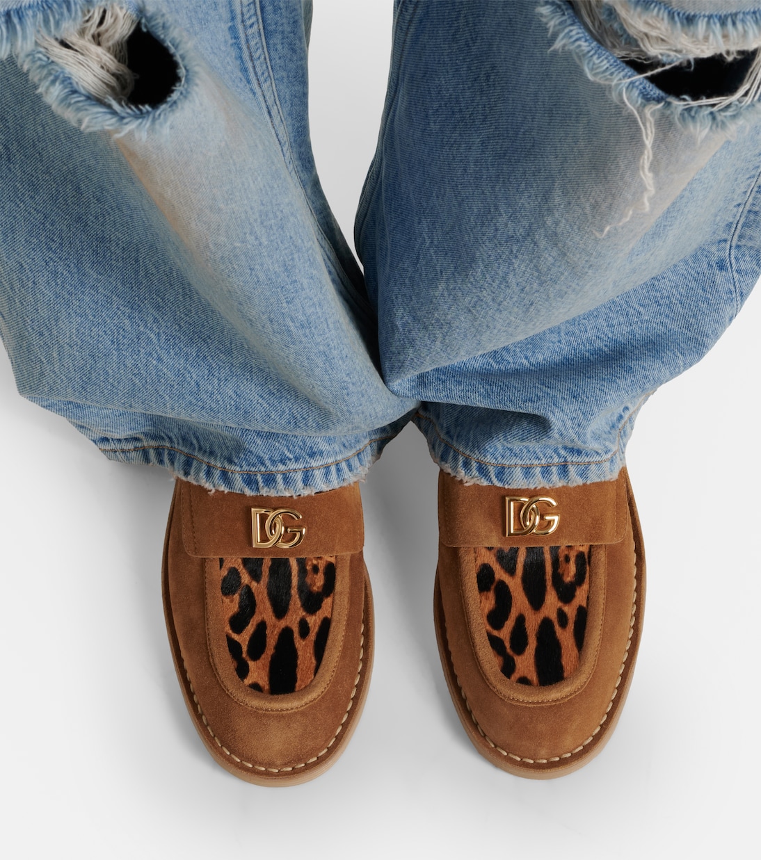 DG suede and calf hair loafers | Dolce&Gabbana