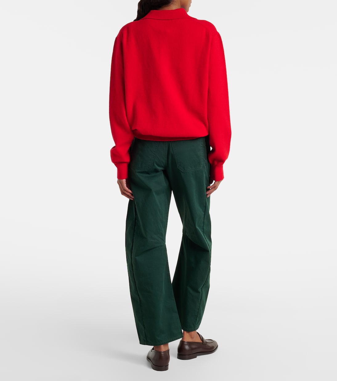 Barrel-Hose Sloan aus Baumwoll-Twill | Veronica Beard