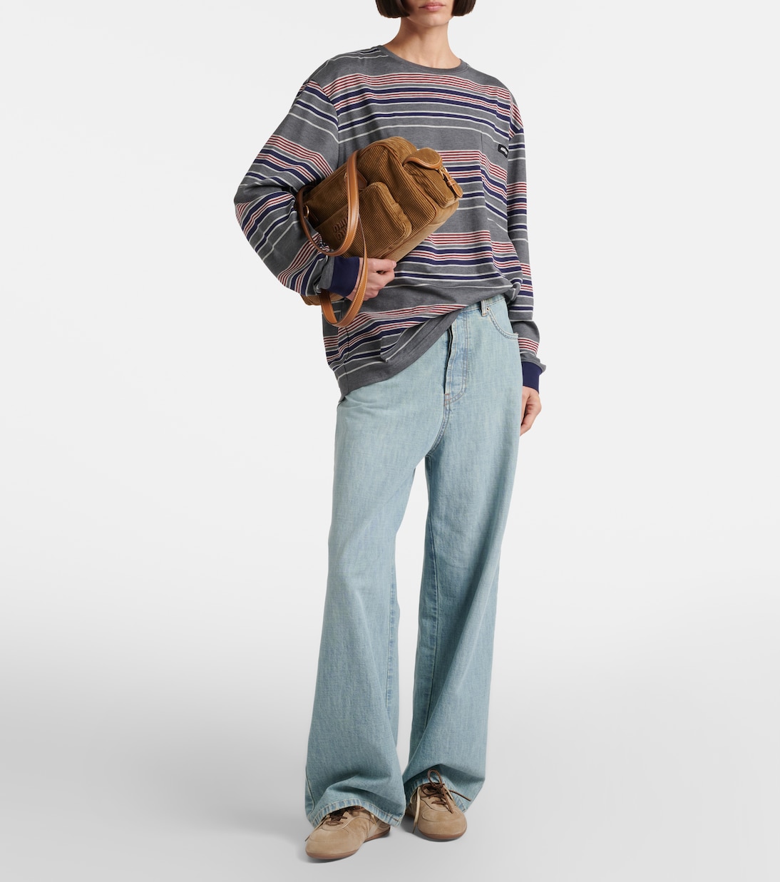 Oversize T-Shirt aus Baumwoll-Jersey | Miu Miu