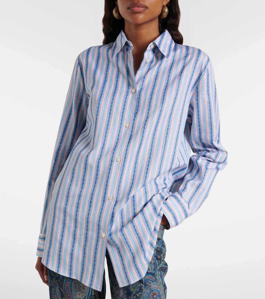 Paisley striped cotton shirt | Etro