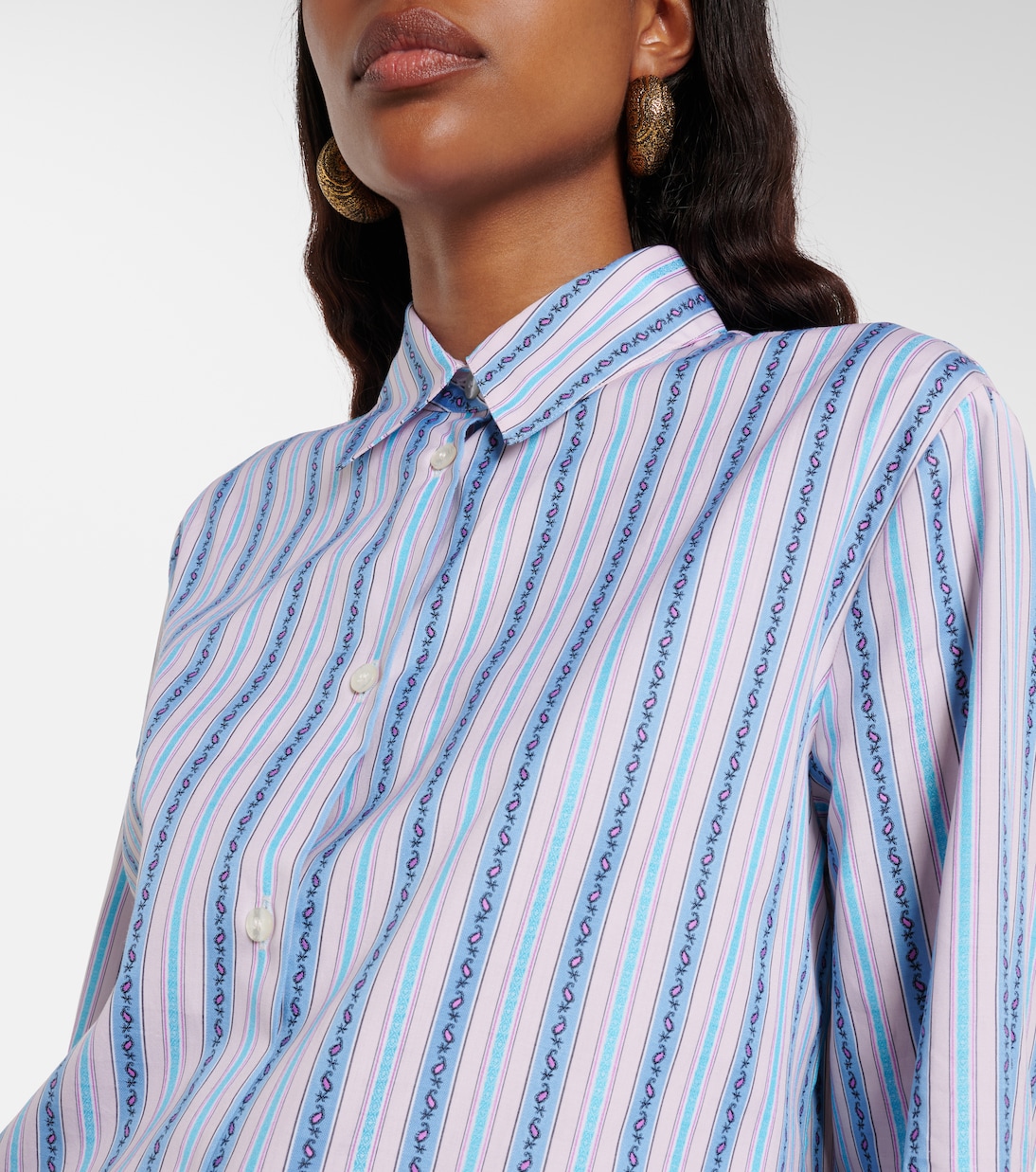 Paisley striped cotton shirt | Etro