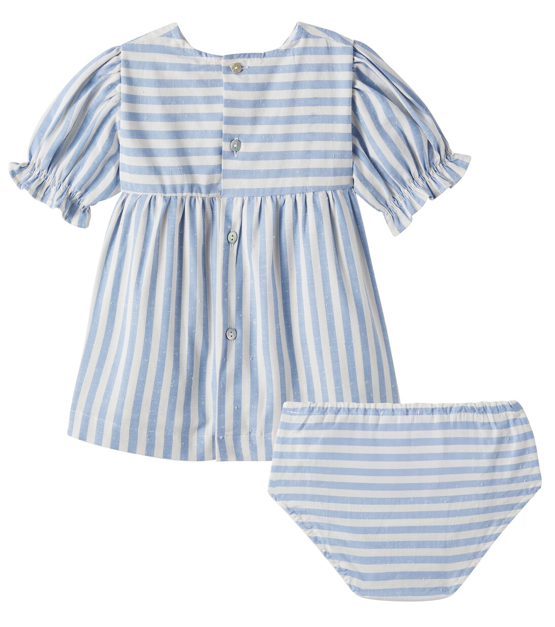 Baby Luciana cotton dress and bloomers set | La Coqueta