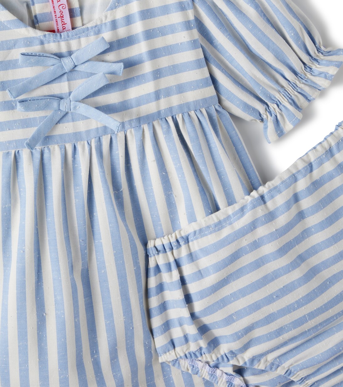 Baby Luciana cotton dress and bloomers set | La Coqueta
