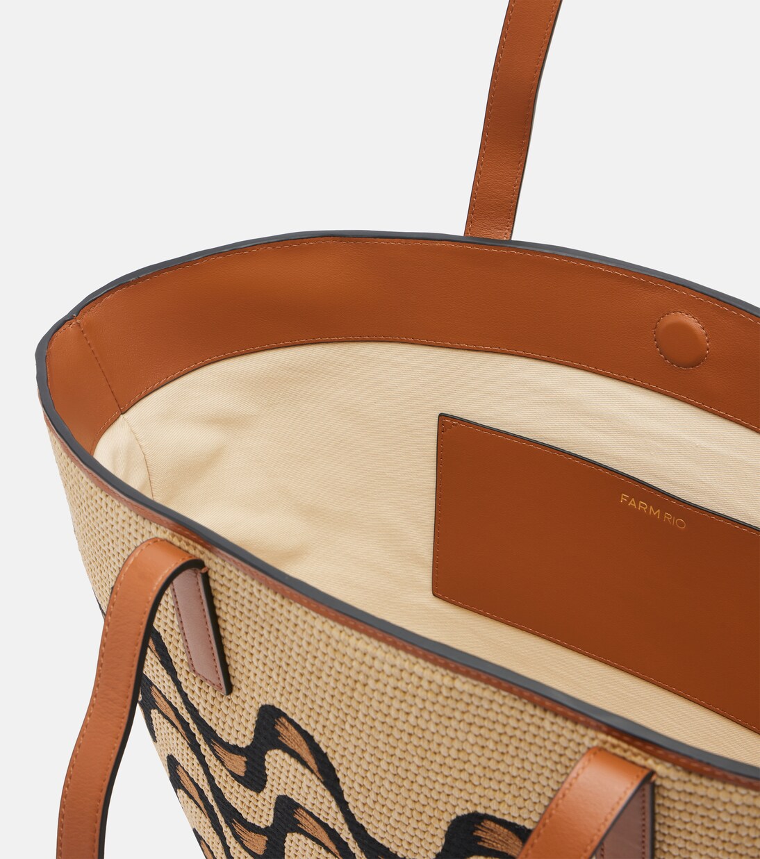 Shopper Basket Large con pelle | Farm Rio