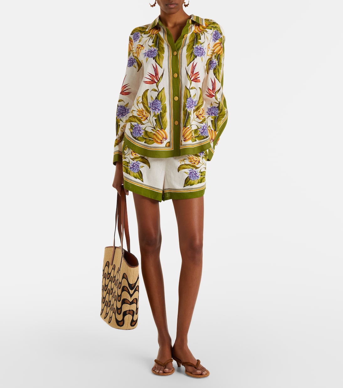 Shopper Basket Large con pelle | Farm Rio