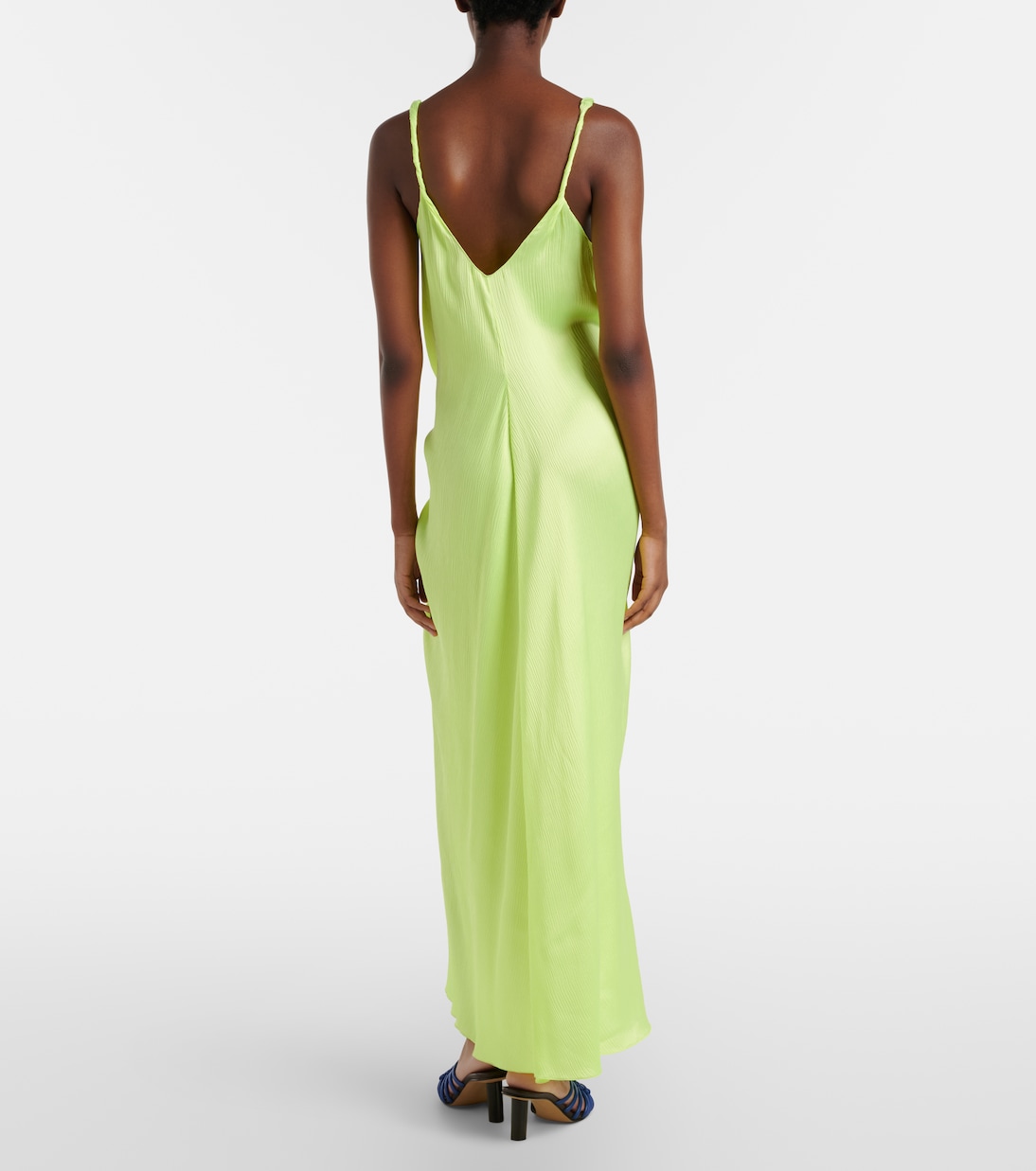 Gathered silk midi dress | JW Anderson