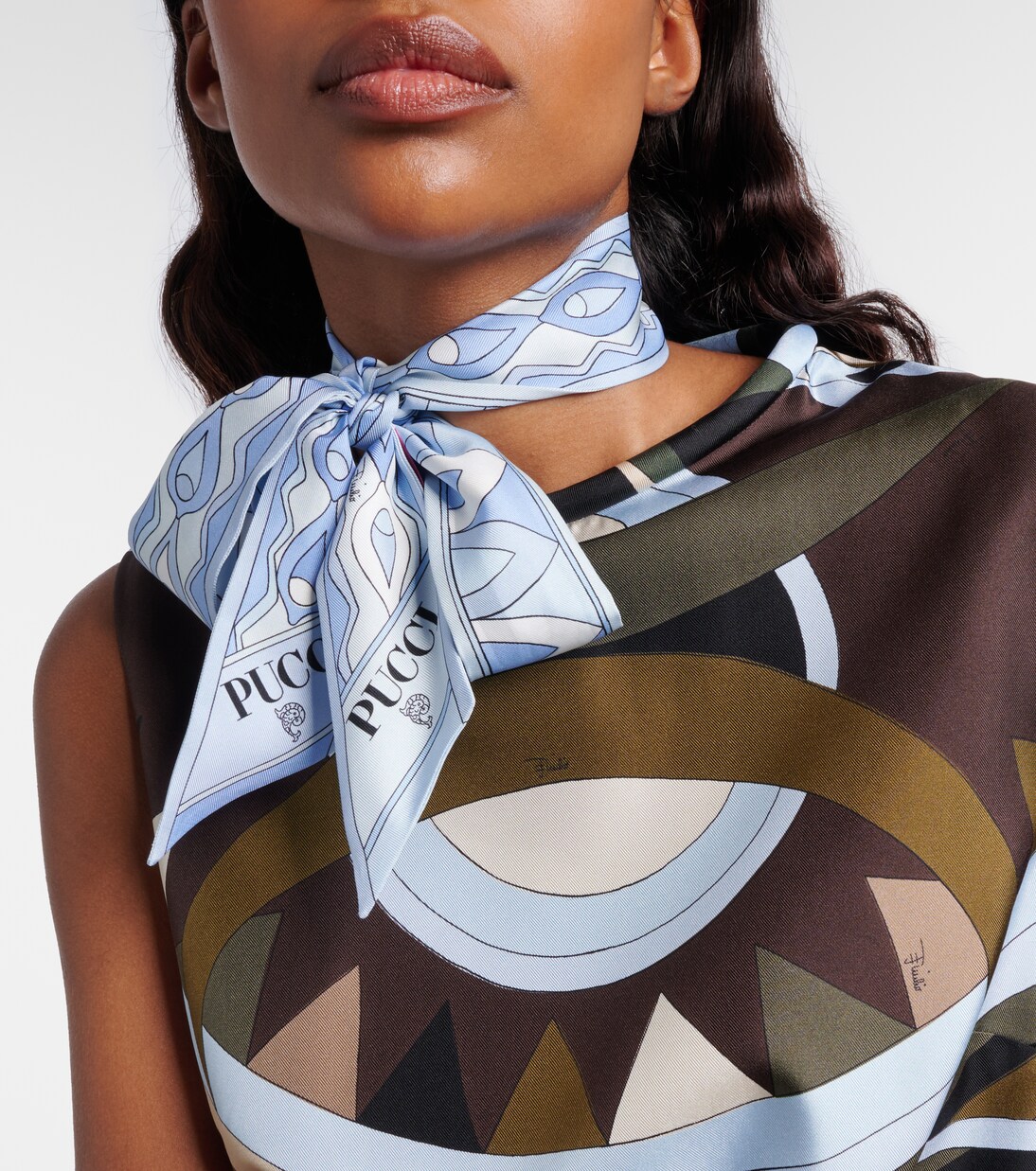 Printed silk twill scarf | Pucci