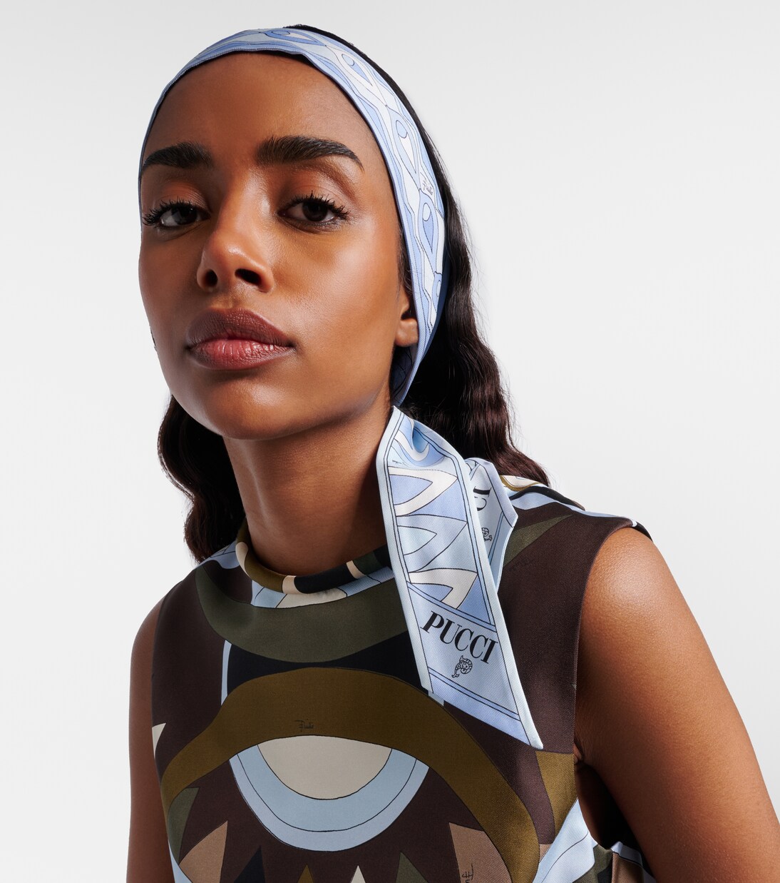 Printed silk twill scarf | Pucci