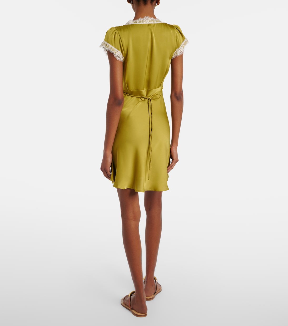 Robe Verena en satin à dentelle | Faithfull