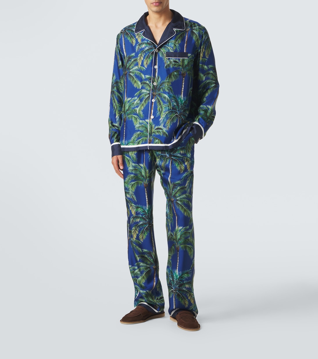 Gerade Hose aus Seiden-Twill | Dolce&Gabbana
