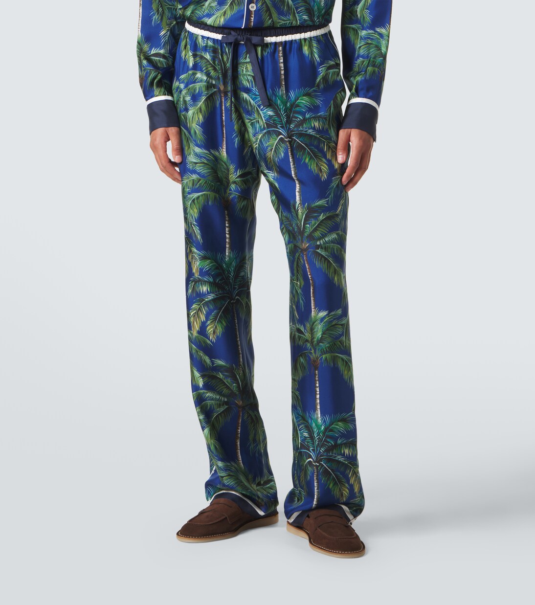 Gerade Hose aus Seiden-Twill | Dolce&Gabbana