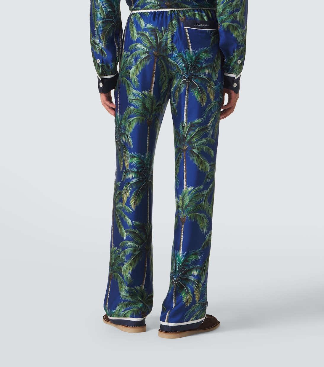 Gerade Hose aus Seiden-Twill | Dolce&Gabbana