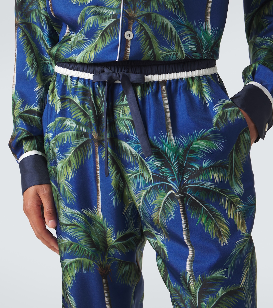 Gerade Hose aus Seiden-Twill | Dolce&Gabbana
