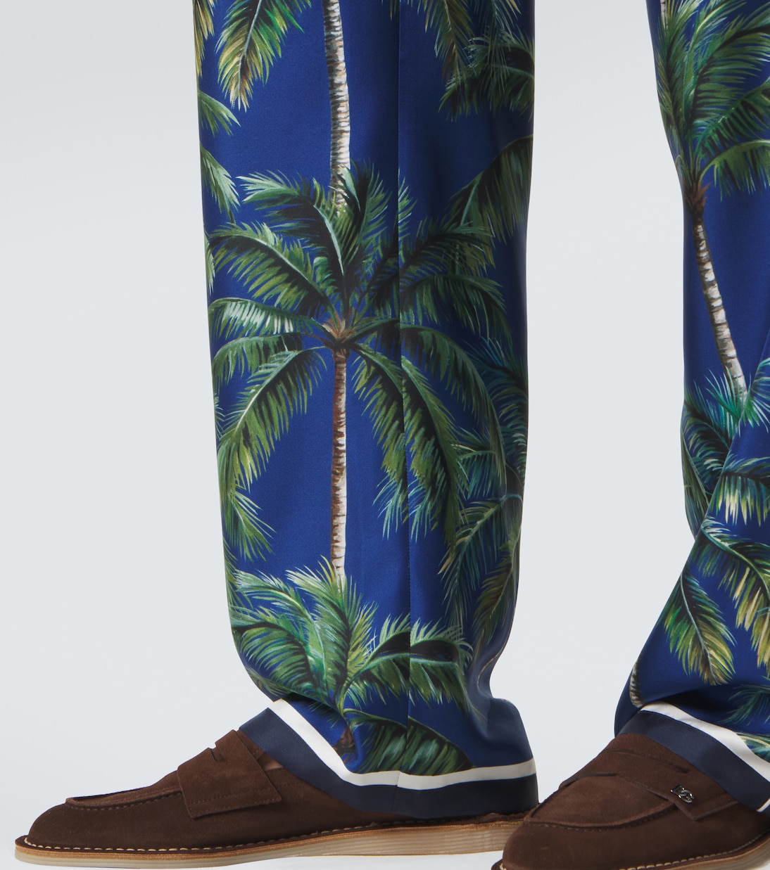 Gerade Hose aus Seiden-Twill | Dolce&Gabbana