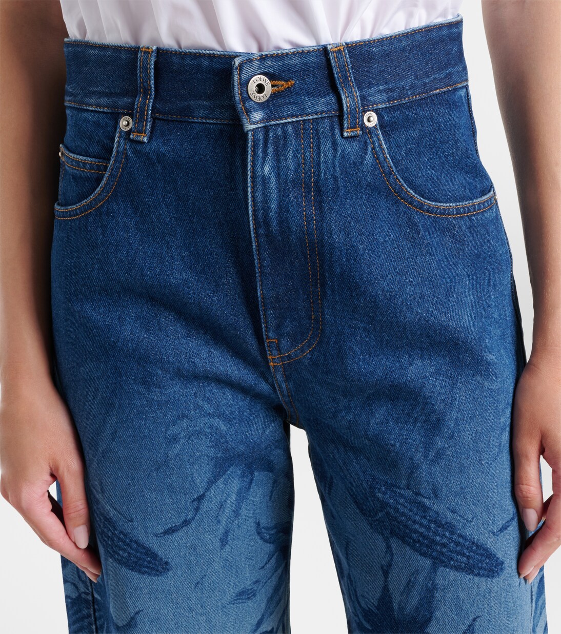 Paula's Ibiza printed barrel-leg jeans | Loewe