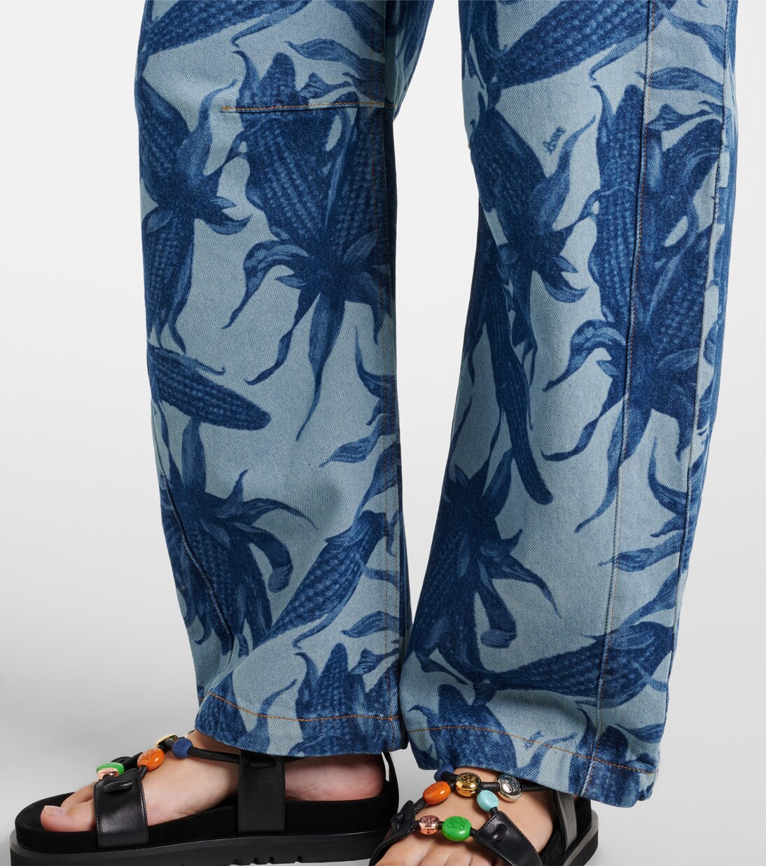 Paula's Ibiza printed barrel-leg jeans | Loewe