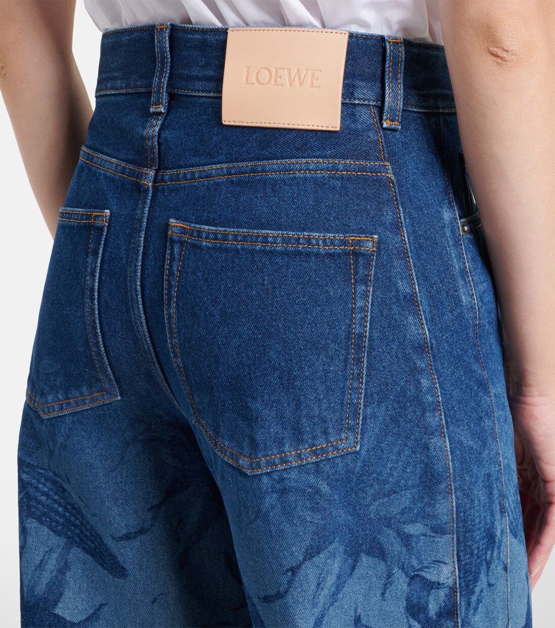 Paula's Ibiza printed barrel-leg jeans | Loewe