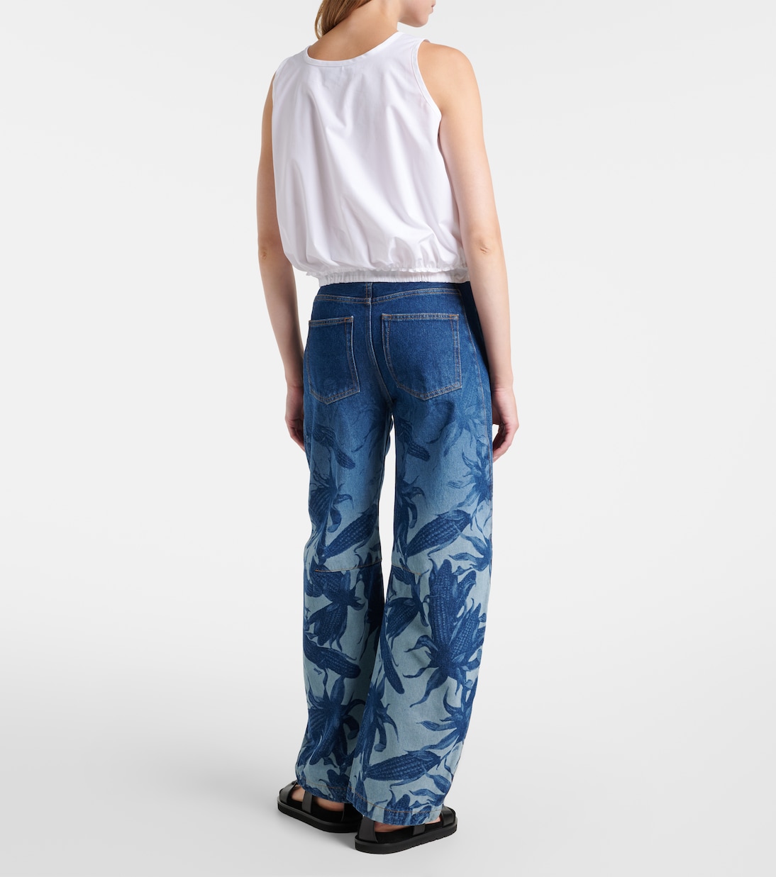 Paula's Ibiza printed barrel-leg jeans | Loewe