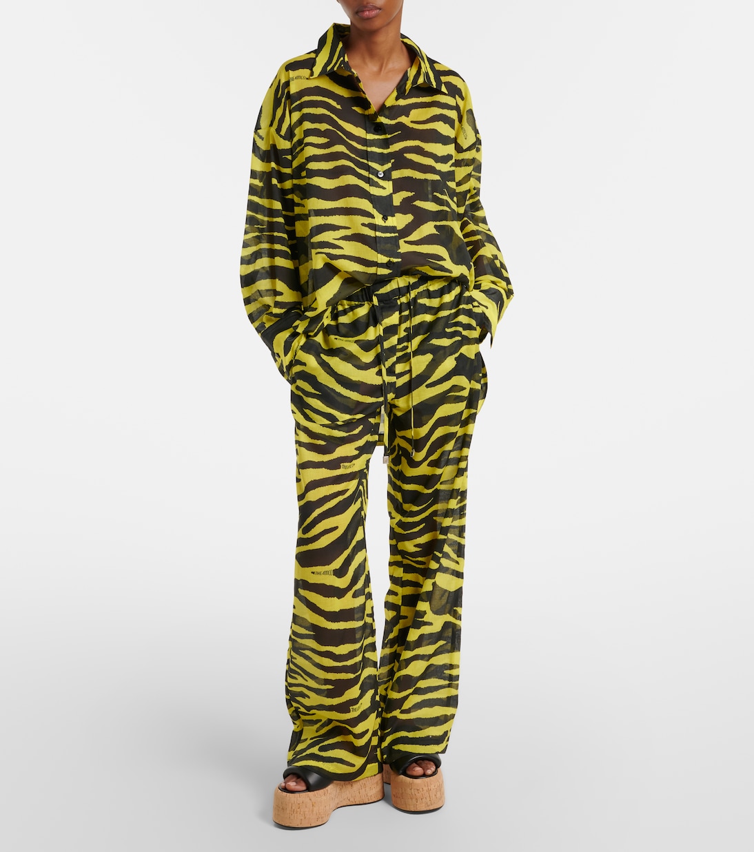 Camicia in cotone con stampa zebrata | The Attico